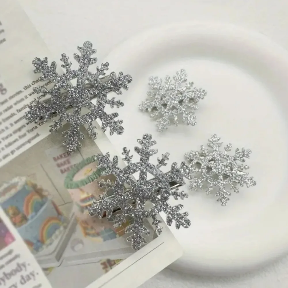 2 Snowflake Sparkly Clips - Picture 7 of 8